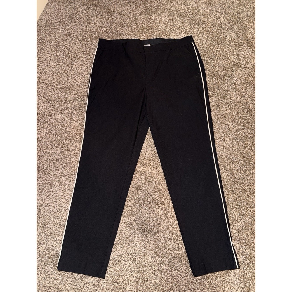 Stretch Dress Pants Time And Tru Women's Size 16 Stretch Black White Stripe